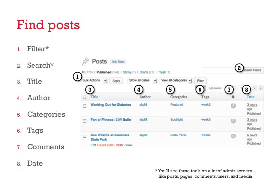 Publishing find posts