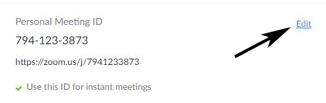 what is zoom personal meeting id used for