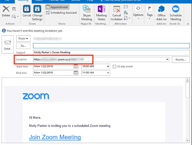 zoom outlook plugin