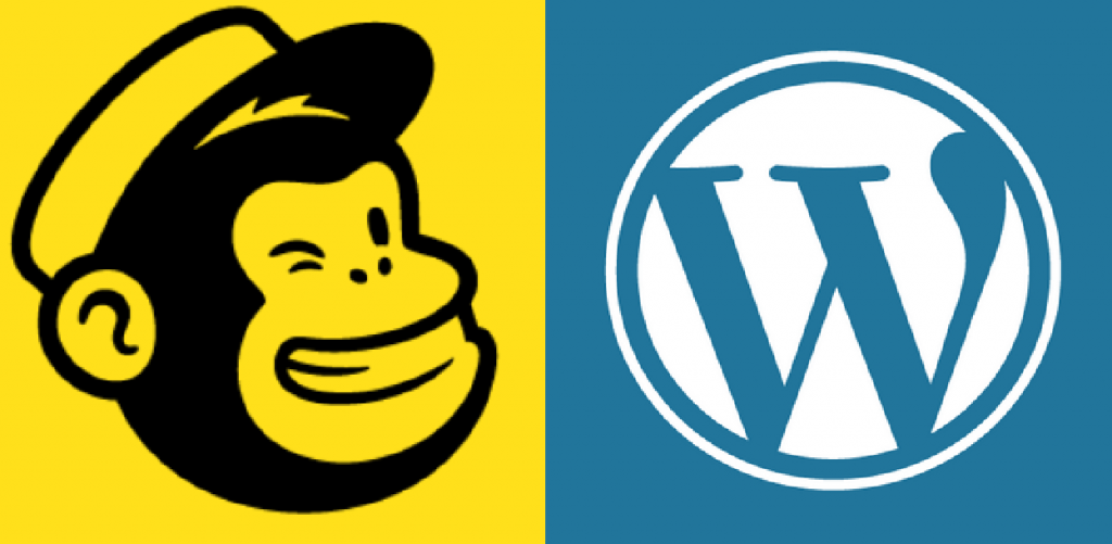 mailchimp and wordpress logos combined