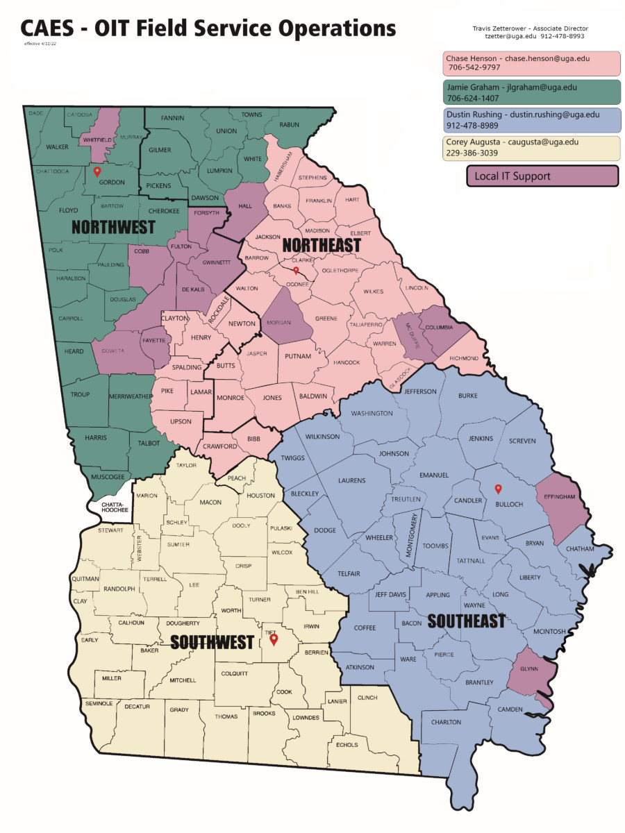 OIT Field Services Map