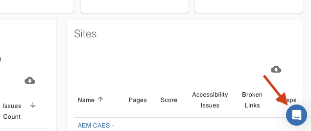 A red arrow points to the intercom chat icon in the bottom right of the DubBot window. 