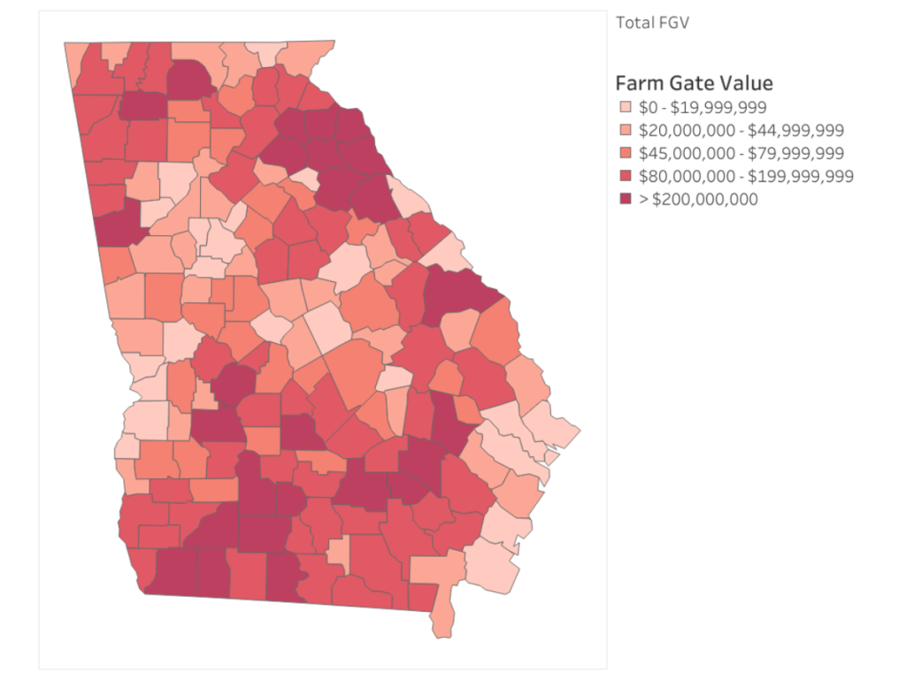 Example of an inaccessible Georgia heat map image