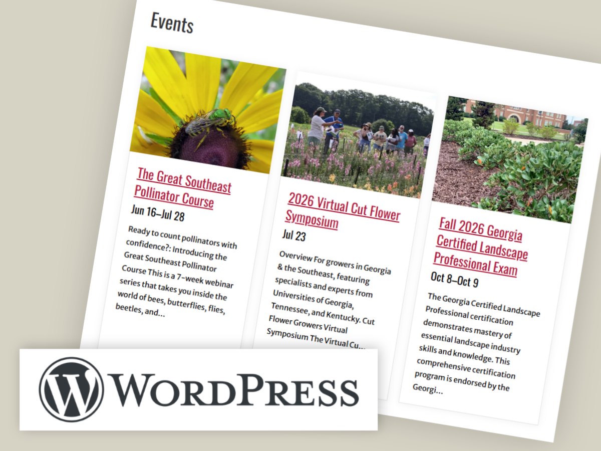 WordPress: CAES Events block