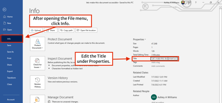 PDF Accessibility Part 2: Source Documents | CAES Office of Information ...